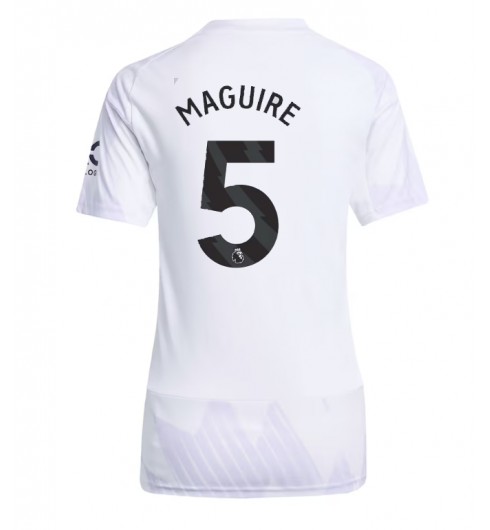 Manchester United Harry Maguire #5 Venkovní Dres pro Dámské 2025-26 Krátký Rukáv Manchester United Harry Maguire #5 Venkovní Dres pro Dámské 2025-26 Krátký Rukáv